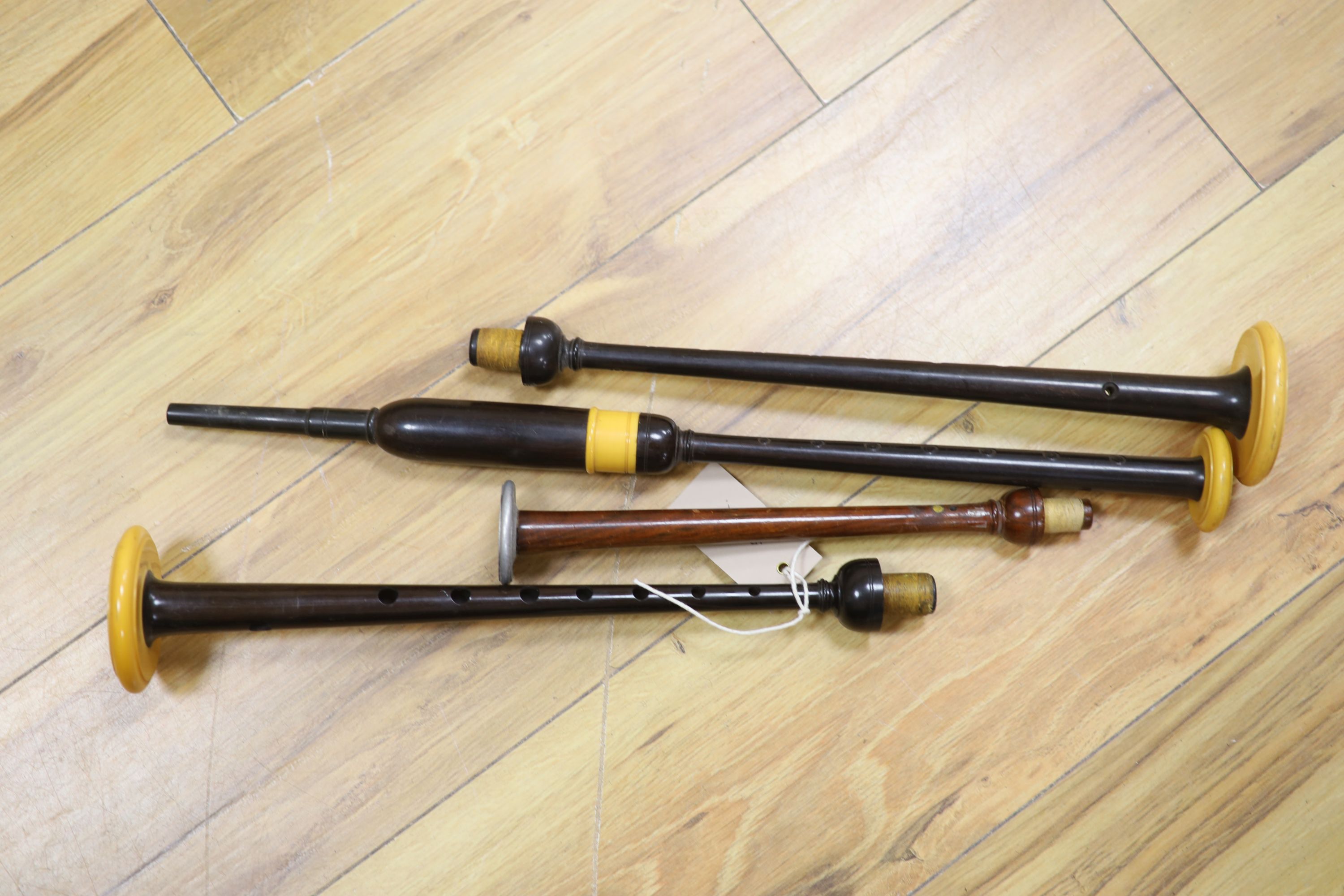 A set of bagpipes, signed Alexander